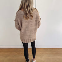 Marianne Balloon Sleeve Sweater - Taupe