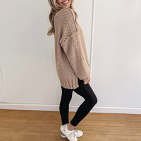 Marianne Balloon Sleeve Sweater - Taupe