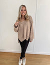 Marianne Balloon Sleeve Sweater - Taupe