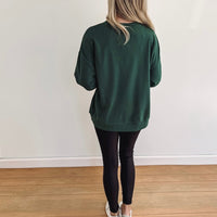 Plaid Bow Pullover - Green