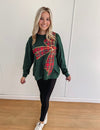 Plaid Bow Pullover - Green