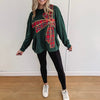 Plaid Bow Pullover - Green