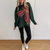 Plaid Bow Pullover - Green