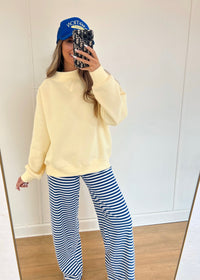 Eloise Mock Neck Sweatshirt - Yellow