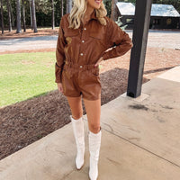 Emery Leather Romper