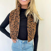 Cheetah Cropped Sherpa Vest