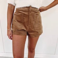 Diana Corduroy Shorts - Brown