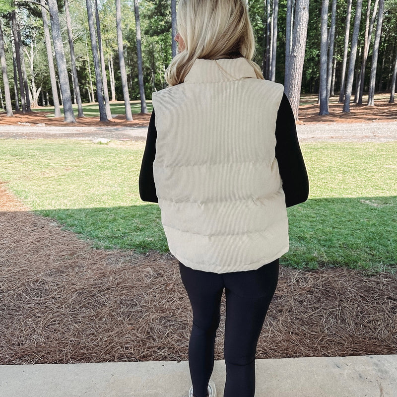 Diana Cord Puffer Vest