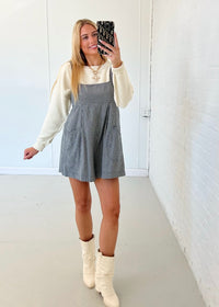 Adair Romper - Navy/Cream