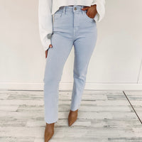 Megan High Rise Jeans - Ice Blue