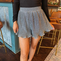 Jennifer Silver Sparkle Shorts