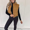 Charlotte Puffer Vest - Brown