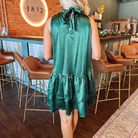 Claudia Halter Mini Dress - Green