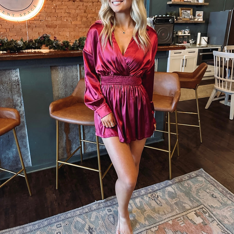 Carmen Romper - Burgundy