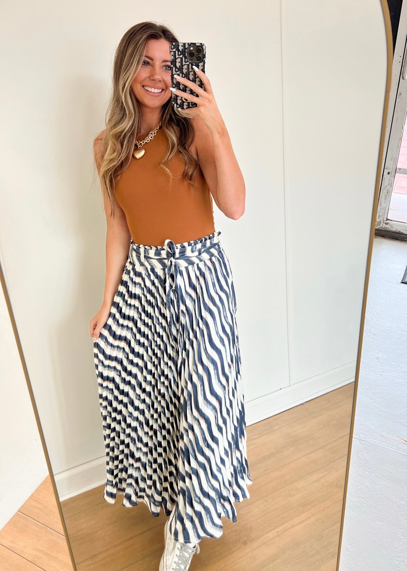 Juliette Skirt - Navy/Cream