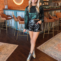 Madison Metallic Top - Green