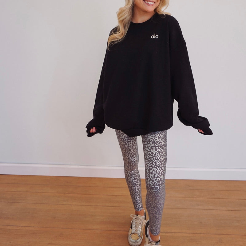 Silver Cheetah Print Leggings