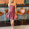 Plaid Mini Dress - Red