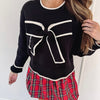 Cassidy Bow Sweater - Black