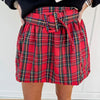 Taylor Plaid Mini Skirt - Red