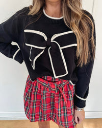 Cassidy Bow Sweater - Black