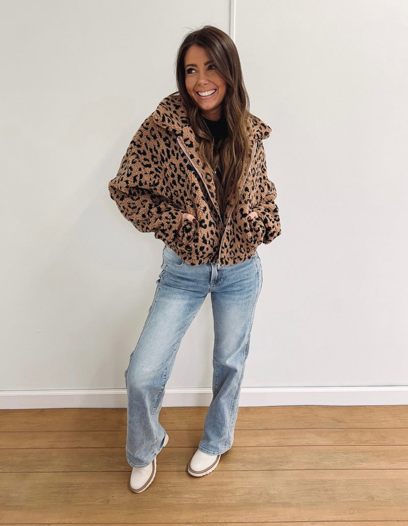 Cheetah Sherpa Jacket