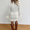 Delilah Cable Knit Set - White