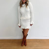 Delilah Cable Knit Set - White