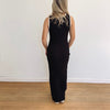 Paloma Ribbed Knit Maxi Dress - Black