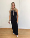 Paloma Ribbed Knit Maxi Dress - Black