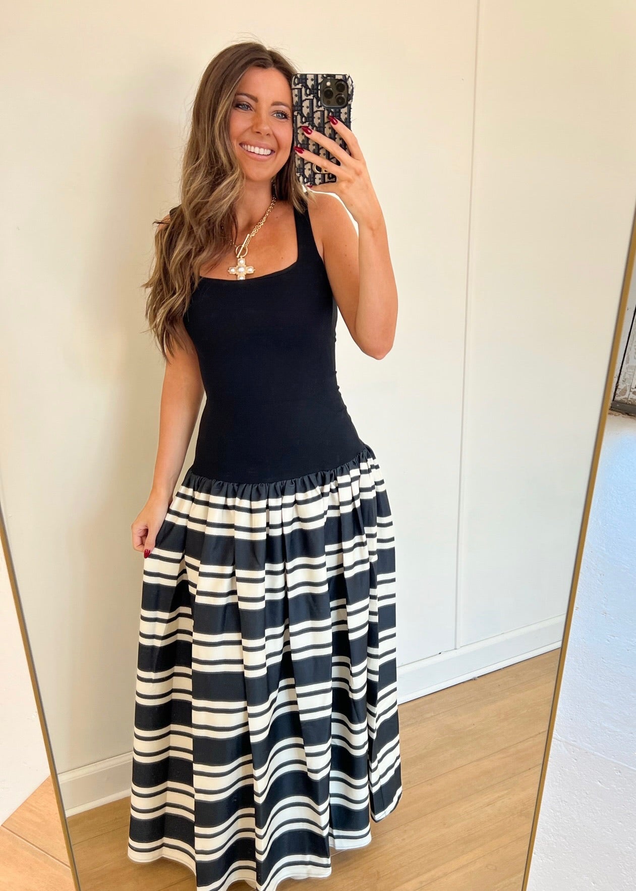 Paige Dress - Black/Cream