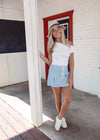 Margo Striped Linen Skirt