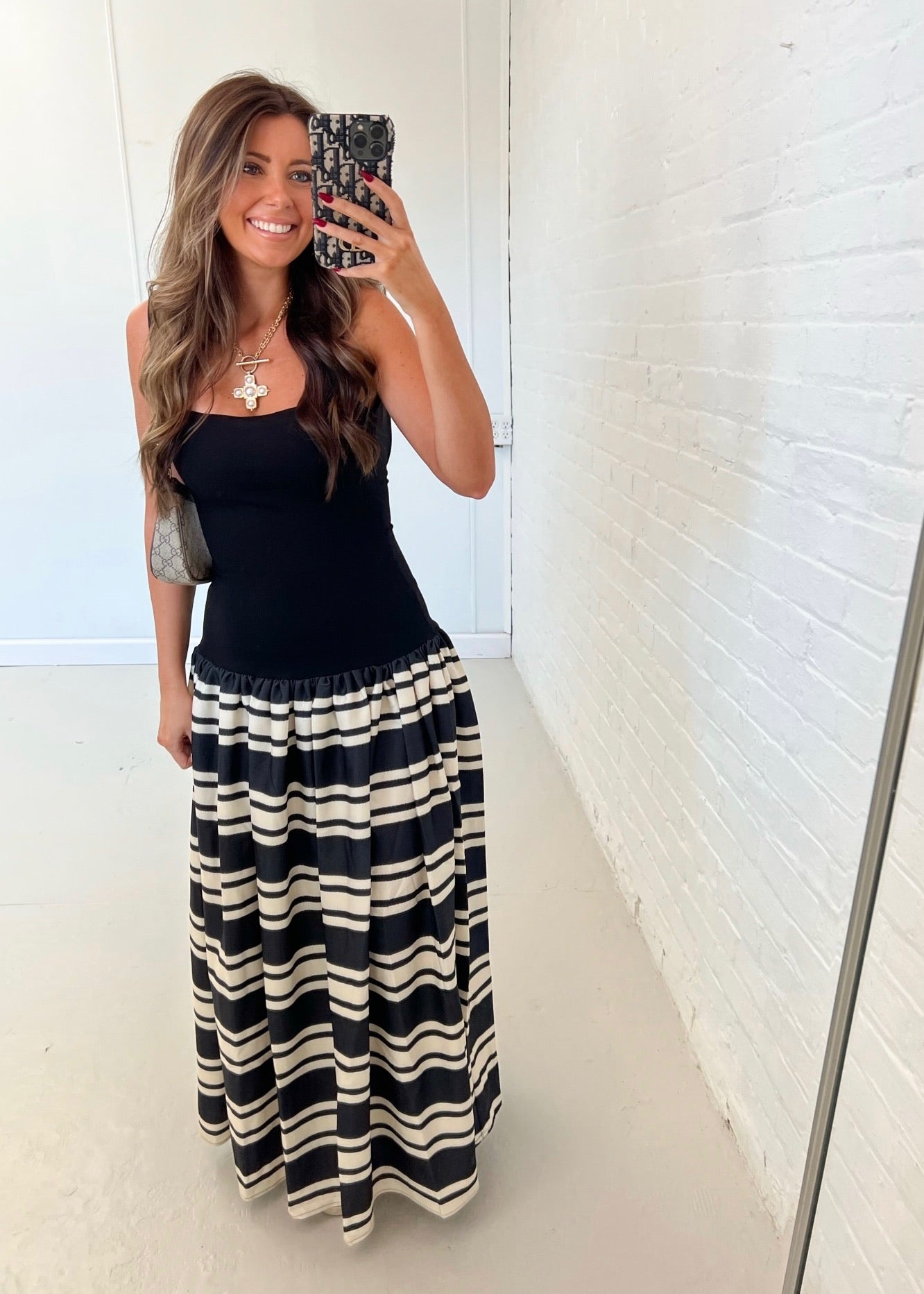 Paige Dress - Black/Cream