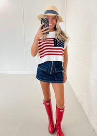 American Flag Sweater