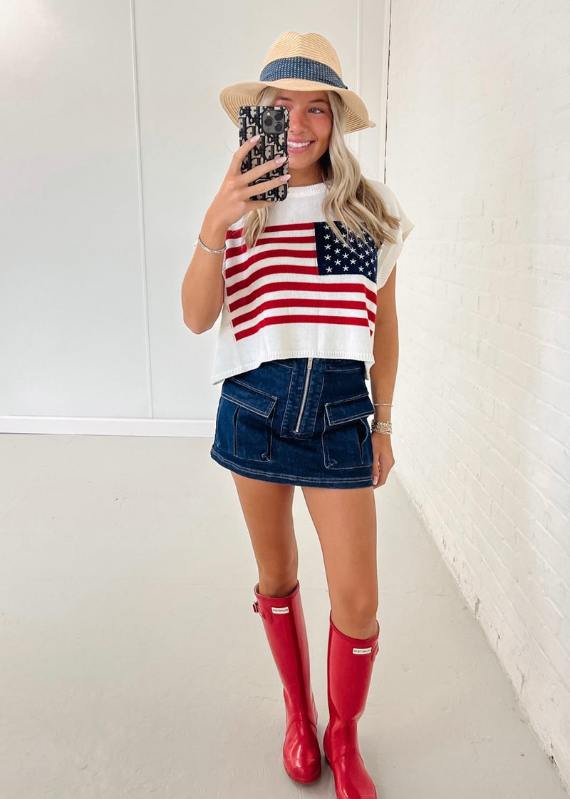 American Flag Sweater