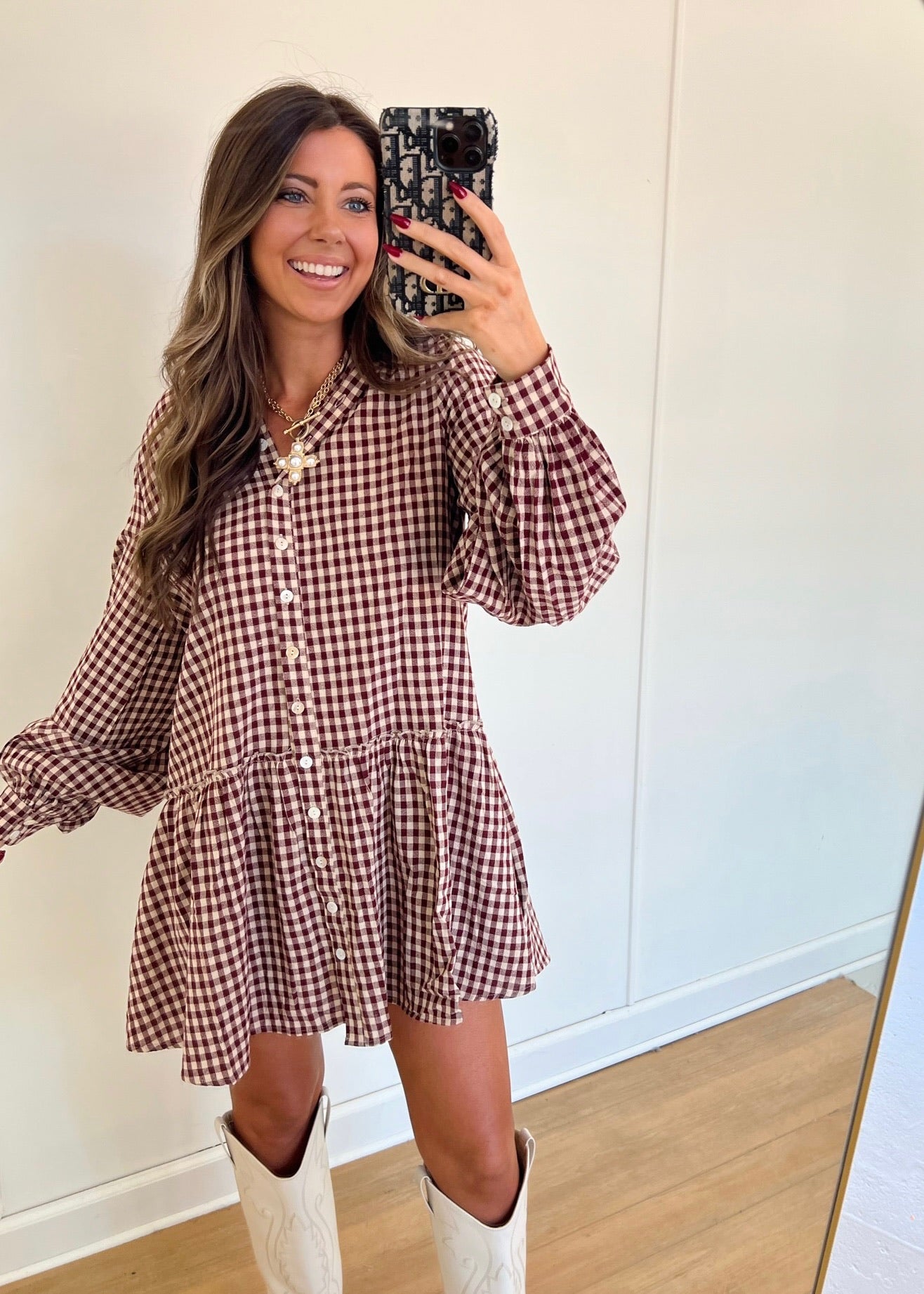 Isabel Plaid Dress