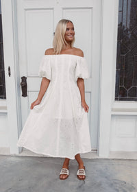 Eleanor Eyelet Midi Dress