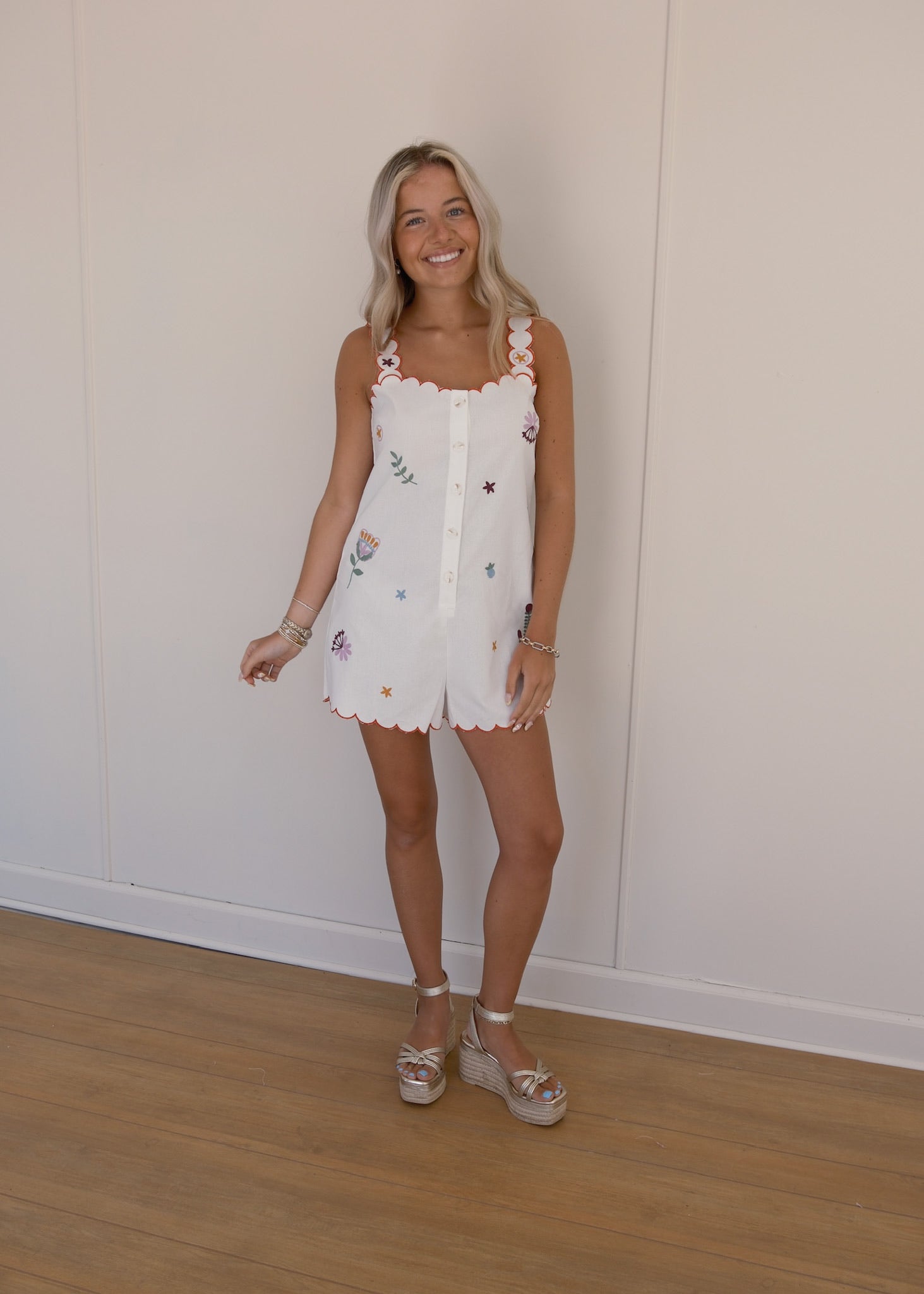 Flora Embroidered Romper