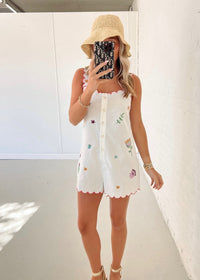 Flora Embroidered Romper