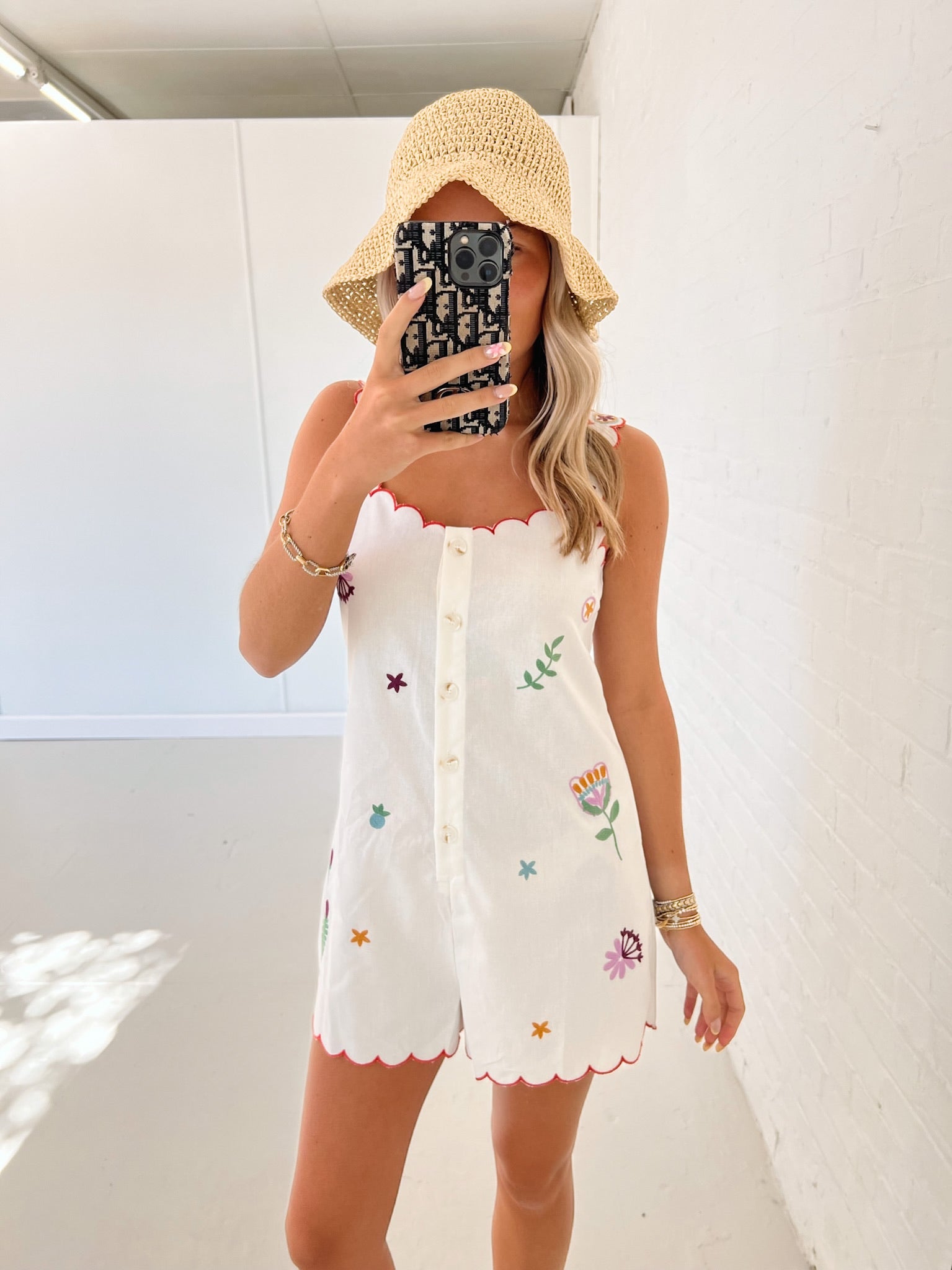 Flora Embroidered Romper