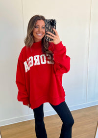 Georgia Mock Neck - Red