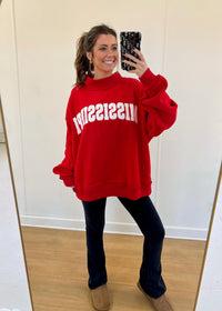 Mississippi Mock Neck - Red