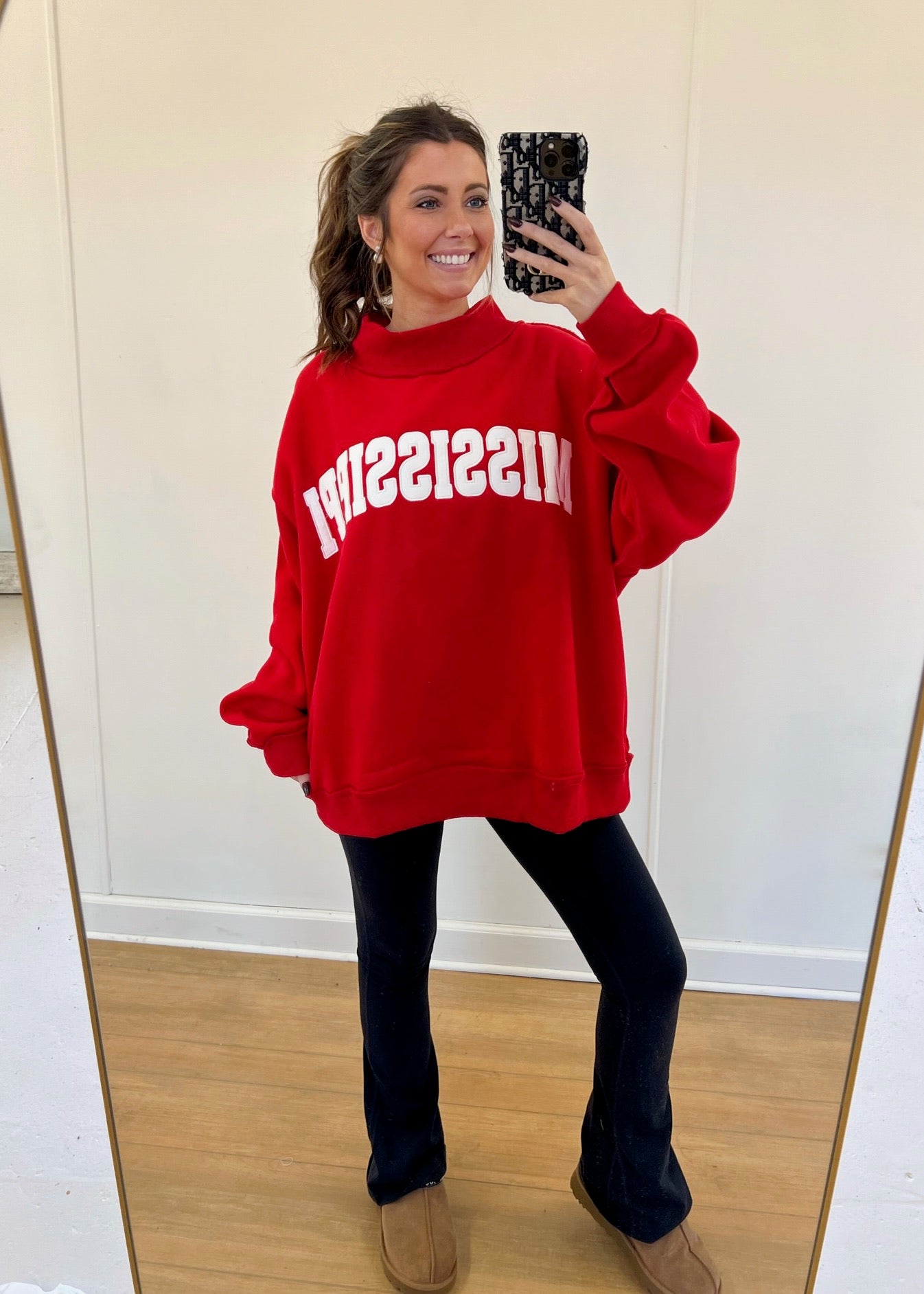 Mississippi Mock Neck - Red