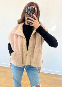 Darcy Teddy Vest - Tan
