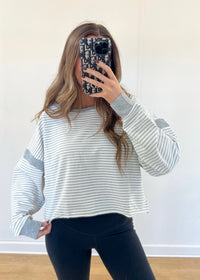 Grey Striped Pullover