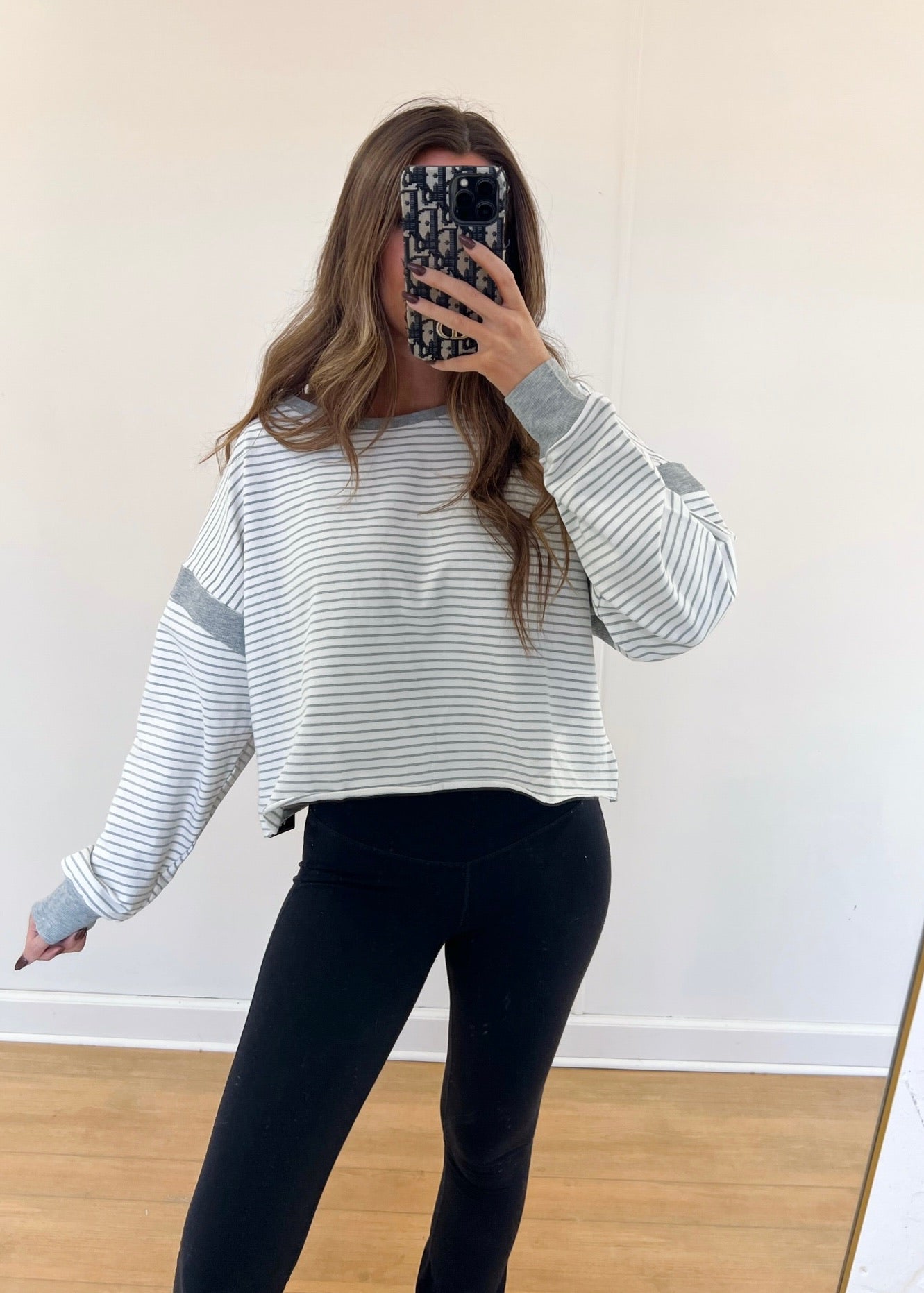 Grey Striped Pullover