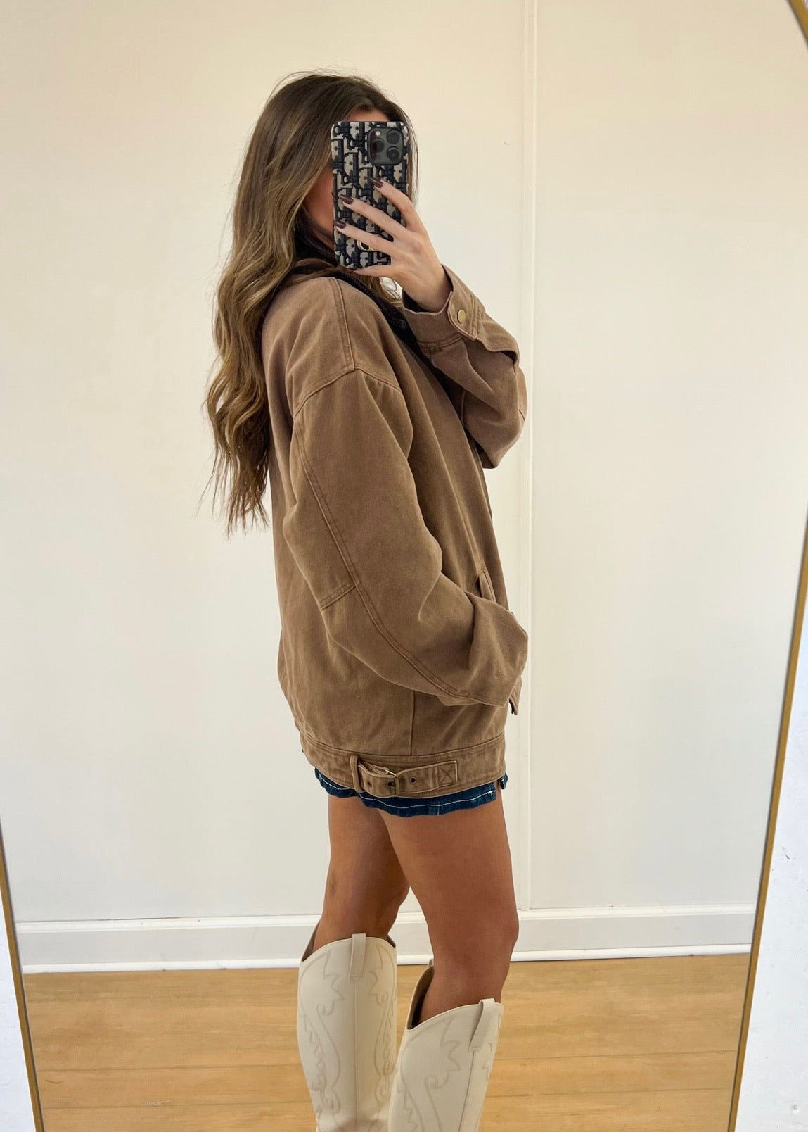 Oversized Barn Jacket - Brown