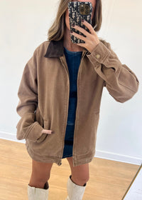 Oversized Barn Jacket - Brown