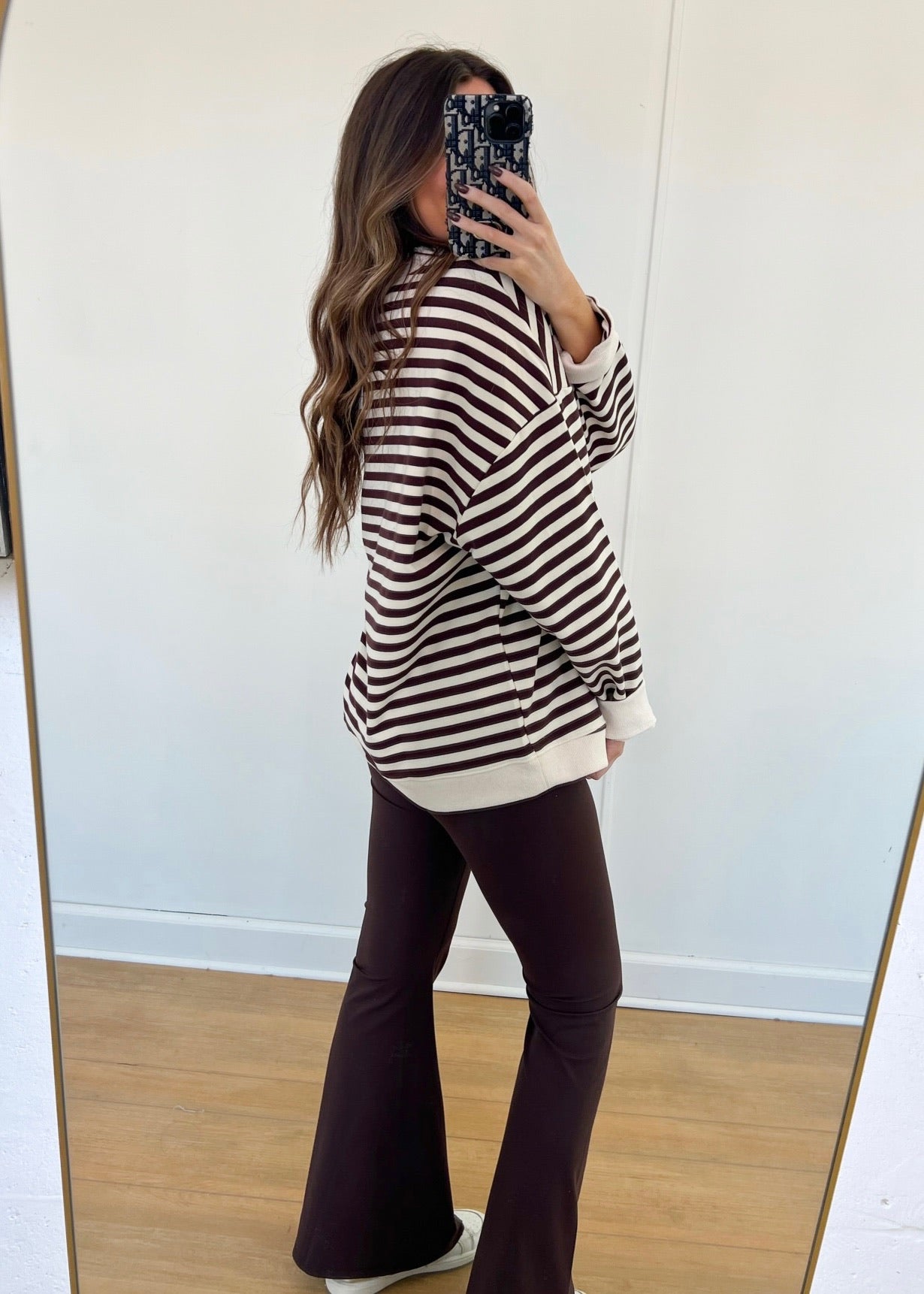 Brown & Cream Striped Pullover