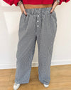 Gingham Plaid Pants - Black/White